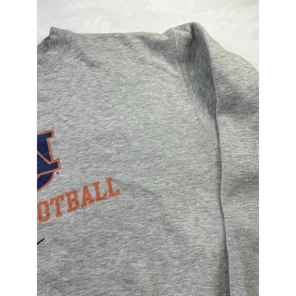 Vintage Y2K Nike Auburn Tigers Football Sweatshirt Mens M Gray Swoosh 90s NCAA